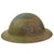 Original U.S. WWI 35th Division Camouflage Painted M1917 Doughboy Helmet with Full Liner & Chinstrap - 70th Infantry Brigade - “Santa Fe Division” Original Items