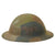 Original U.S. WWI 35th Division Camouflage Painted M1917 Doughboy Helmet with Full Liner & Chinstrap - 70th Infantry Brigade - “Santa Fe Division” Original Items