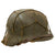 Original German WWII Complete M40 Army Heer Helmet with Period Applied Foliage Net - Stamped EF62 Original Items