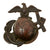 Original U.S. WWI USMC EGA Eagle Globe Anchor Hat Device with Fastener & Washer Original Items