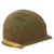 Original U.S. WWII M1 Captain’s Fixed Bale Front Seam Helmet Recovered at 28th Infantry Division Position in Luxembourg Original Items