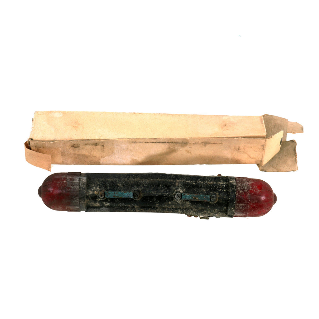 Original U.S. WWII Airborne Aerial Delivery Beacon Lamp in Original Box by Peerless Mfg. Corp. - Dated 1943 Original Items