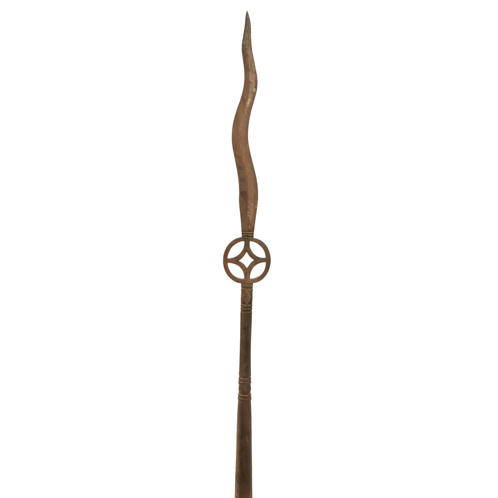 Original Chinese Boxer Rebellion Pole Arm with Wavy Blade - American Soldier Bringback - 98½” Original Items