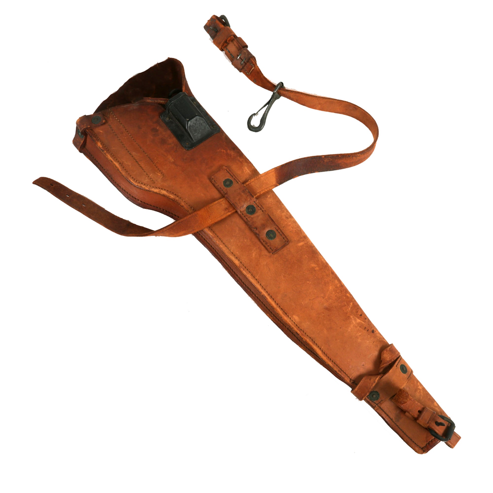 Original U.S. WWII M1 Carbine Leather Vehicle Scabbard by Hotze