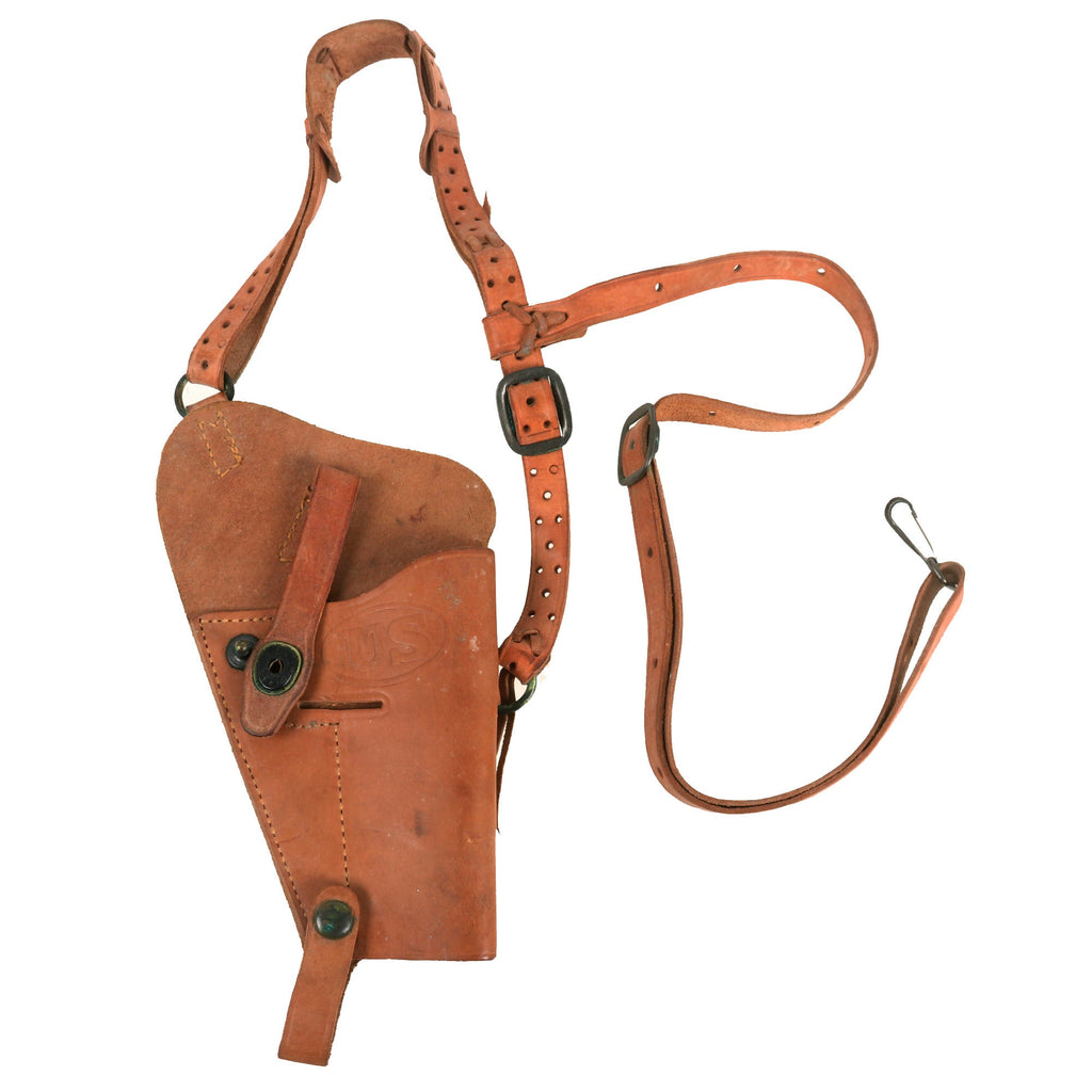 Original U.S. WWII USMC M7 Colt 1911 .45 Shoulder Holster Rig by BOYT - 1945 Dated Original Items