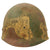 Original U.S. WWII M1 Paratrooper Liner by INLAND with Period Applied Camouflage Scheme Original Items