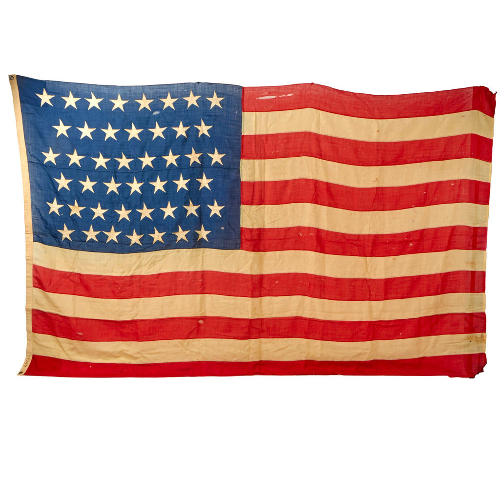 Original U.S. Spanish American War 45 Star Wool National Flag - 66” x 106” Original Items