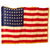 Original U.S. WWII Ceremonial 48 Star Cotton Fringed National Flag - 53 x 68” Original Items
