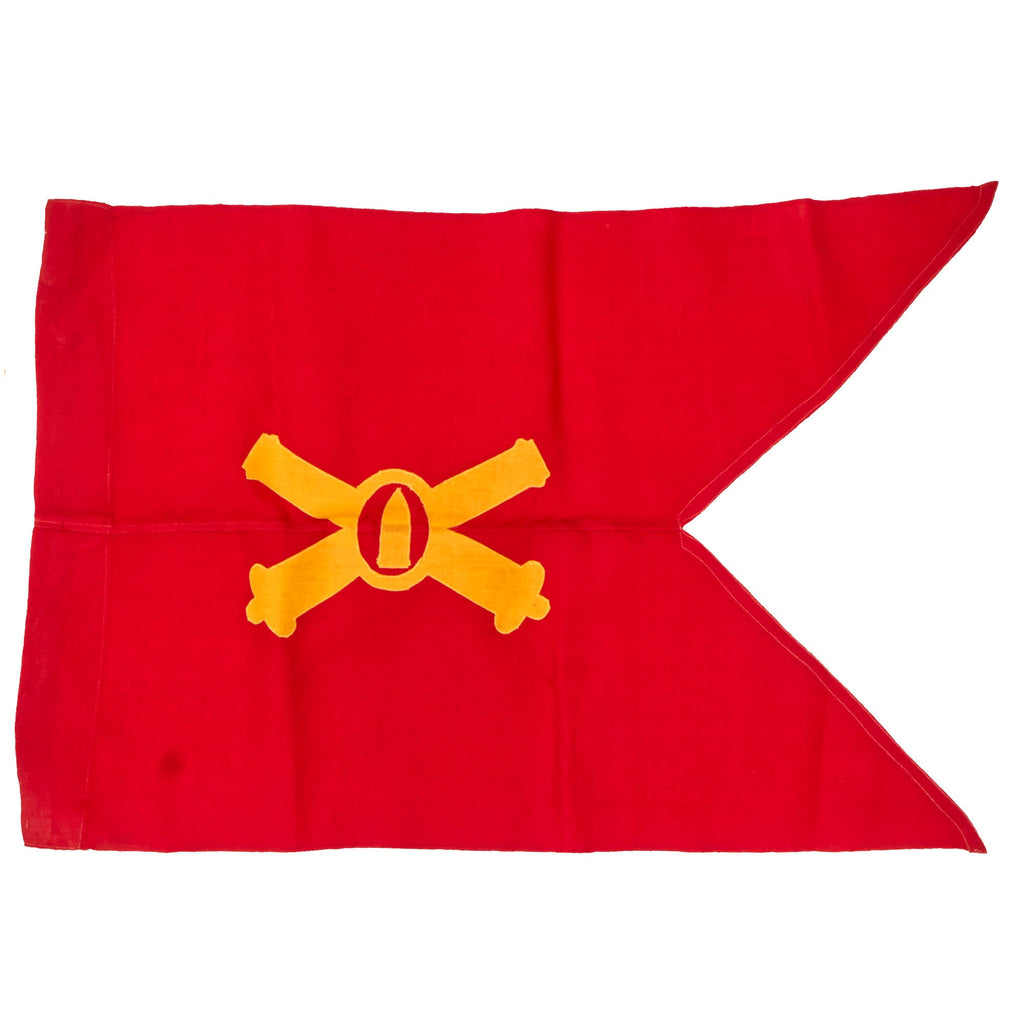Original U.S. WWII Coastal Artillery Swallowtail Guidon Pennant - 19½ x 29” Original Items