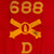 Original U.S. WWII 688th Coastal Artillery Battery D Swallowtail Guidon Pennant - Philadelphia Quartermaster Marked Original Items