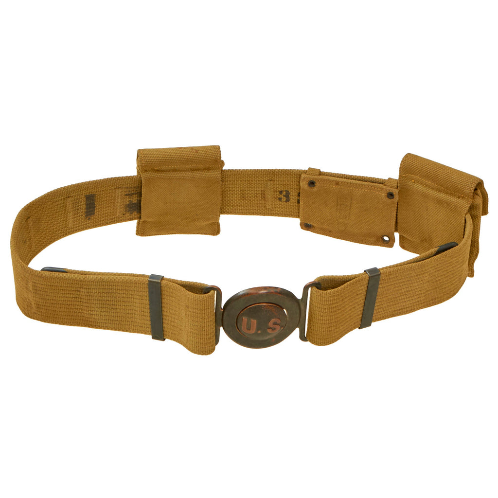 Original WWI U.S. Army Model 1910 Garrison Belt by Mills With Pouches and Bayonet Hanger Marked to 3rd Engineer Regiment Original Items