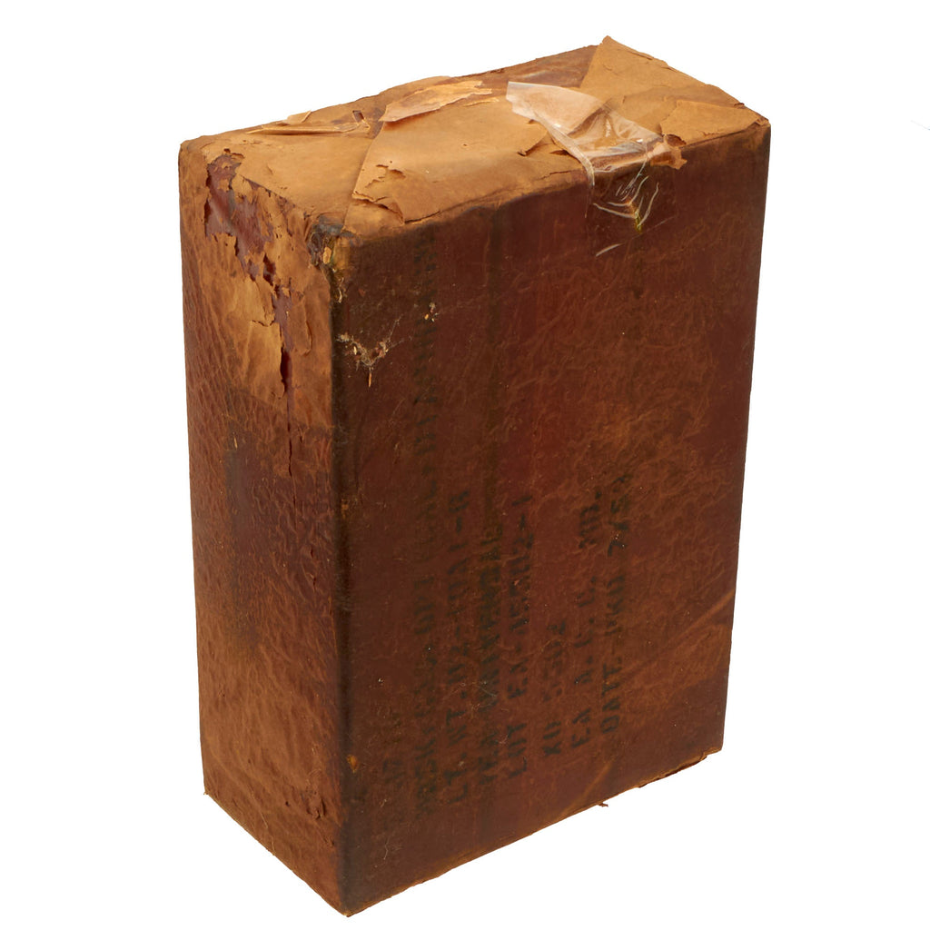 Original U.S. WWII M2-10A1-6 Lightweight Optical Gas Mask Sealed in Repack Box - Repacked July 1953 Original Items