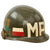 Original U.S. Vietnam War 519th Military Police Battalion Ingersoll M1 Helmet with Liner and Chin Strap Original Items