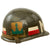 Original U.S. Vietnam War 519th Military Police Battalion Ingersoll M1 Helmet with Liner and Chin Strap Original Items