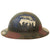 Original U.S. WWI Rare North Russian Polar Bear Expedition 339th Infantry Regiment Camouflage Painted M1917 Doughboy Helmet with Full Liner & Chinstrap Original Items