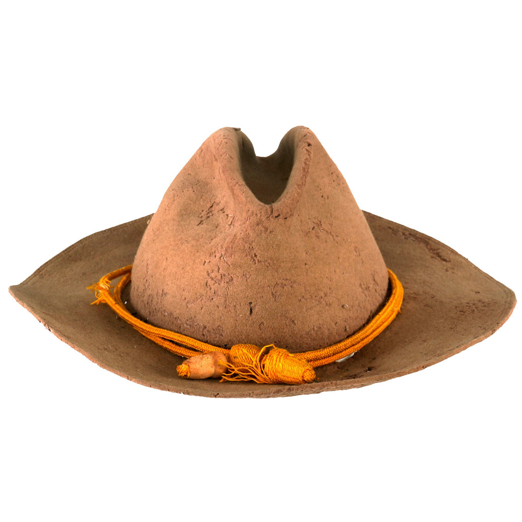 Original U.S. Philippine Insurrection Era Named M1902 Star-Vented Campaign Hat with Cavalry Cord - Size 7⅛ Original Items