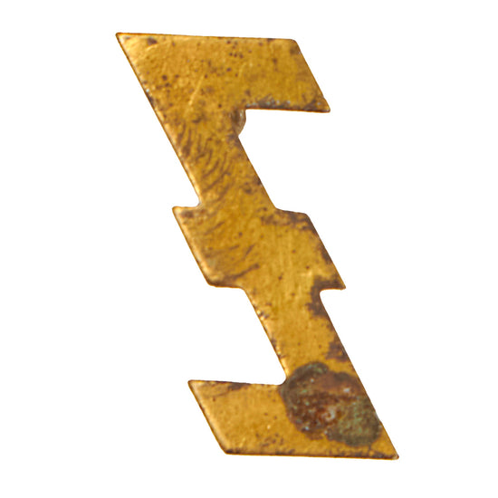 Original Dutch WWII National Socialist Movement German Collaborator Organization Brass Pin - NSB Original Items