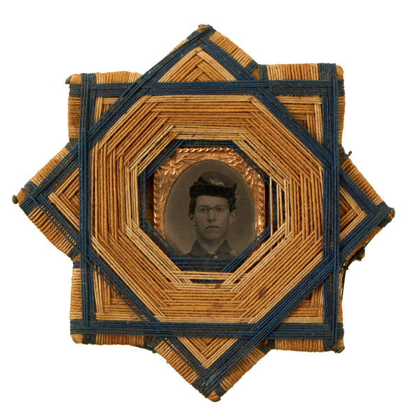 Original U.S. Civil War Wearable Cockade with Tintype of Soldier with ...