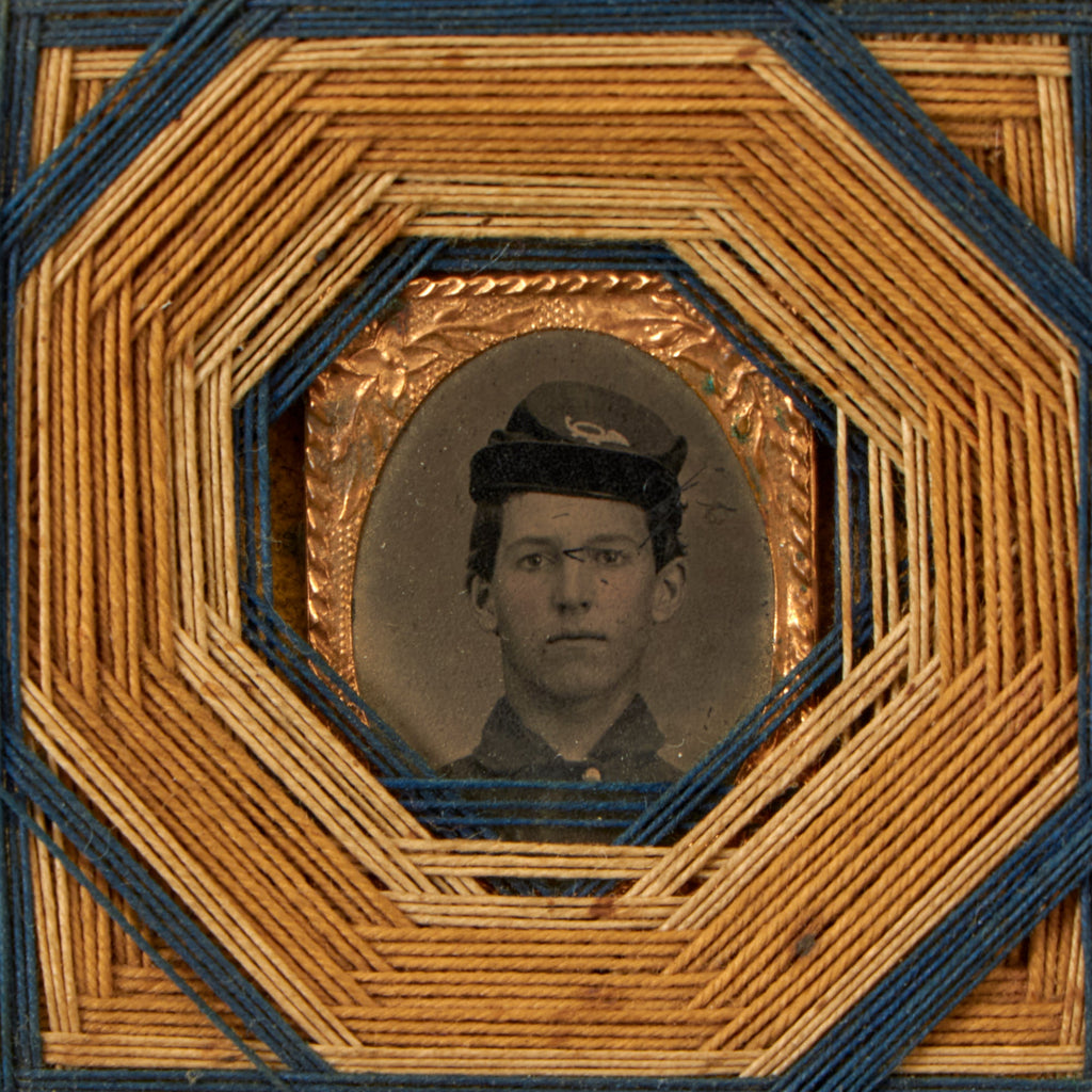 Original U.S. Civil War Wearable Cockade with Tintype of Soldier with ...