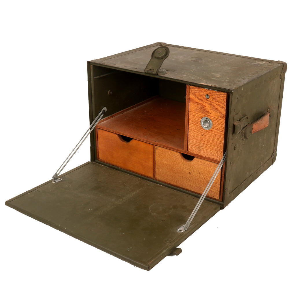 Original U.S. WWII 1944 Dated Army Officer Folding Field Desk by Beals & Selkirk Trunk Co. Original Items