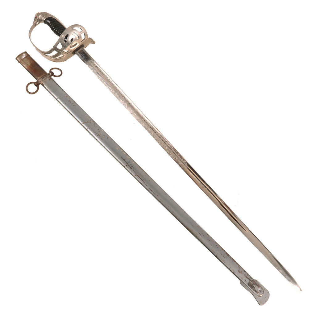 Original Romanian Pre-WWII Army German-Made Officer’s Sword by Carl Eickhorn of Solingen with Scabbard Original Items