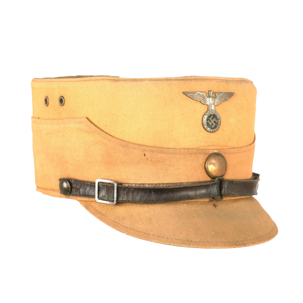 Original German WWII Early SA General Issue Stormtrooper Tan "Coffee Can" Kepi Original Items