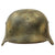 Original Rare German WWII Named Kriegsmarine Navy M35 Single Decal Overpaint Camouflage Helmet & 56cm Liner - SE64 Original Items
