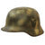 Original Rare German WWII Named Kriegsmarine Navy M35 Single Decal Overpaint Camouflage Helmet & 56cm Liner - SE64 Original Items