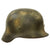 Original Rare German WWII Named Kriegsmarine Navy M35 Single Decal Overpaint Camouflage Helmet & 56cm Liner - SE64 Original Items