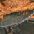 Original German WWII M40 Luftwaffe Helmet with Period Applied Burlap & German Issue Jute Foliage Net with 56cm Liner - Stamped hkp64 Original Items
