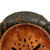 Original German WWII M40 Luftwaffe Helmet with Period Applied Burlap & German Issue Jute Foliage Net with 56cm Liner - Stamped hkp64 Original Items