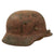 Original German WWII Heer Army DAK Afrikakorps "Pink" Camouflage Single Decal M35 Helmet with 1938 Dated 53cm Liner & Chinstrap - Stamped EF60 Original Items