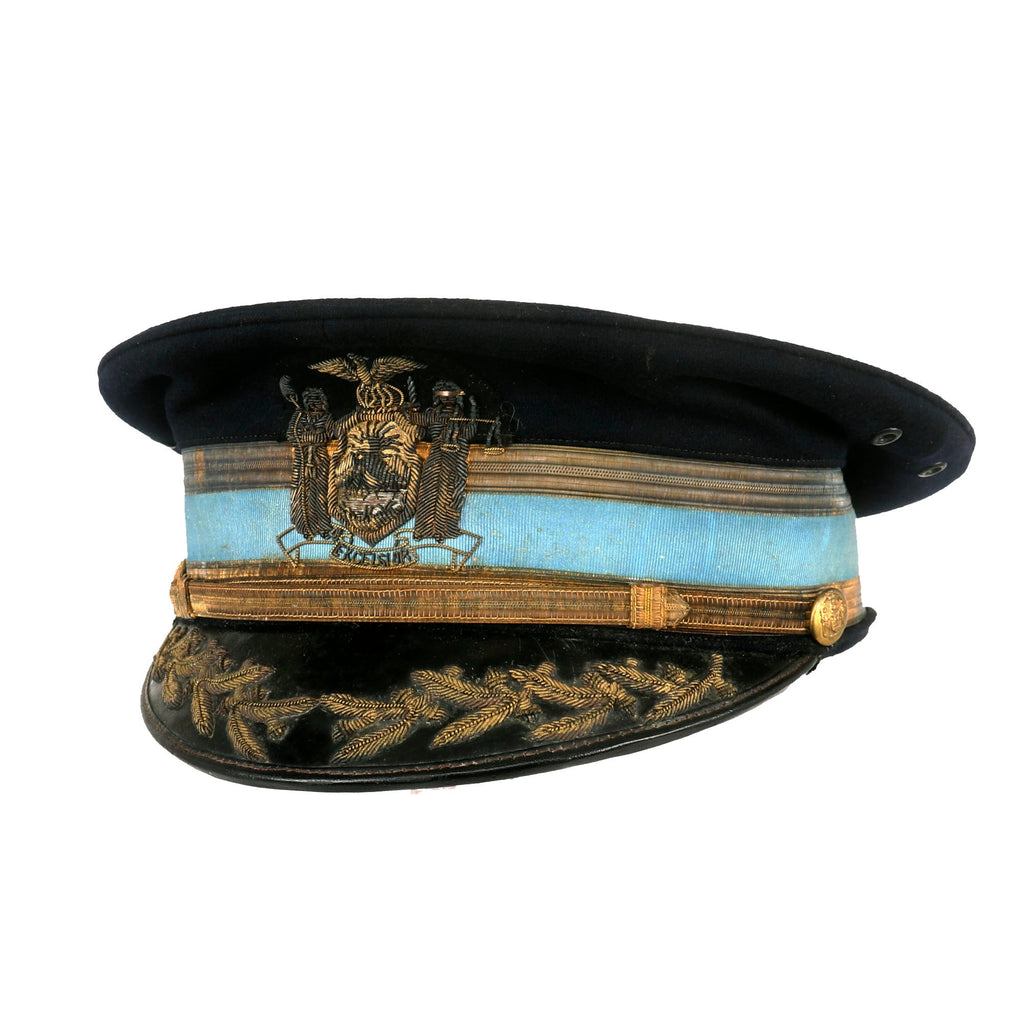 Original WWI Era U.S. Army M1902 New York National Guard Infantry Officer's Visor Cap by Ridabock & Company - Size 7½ Original Items