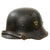 Original German WWII M34 Square Dip NSDAP Double Decal Civic Police Steel Helmet with Cloth Liner & Chinstrap - Ordnungspolizei Original Items