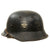 Original German WWII M34 Square Dip NSDAP Double Decal Civic Police Steel Helmet with Cloth Liner & Chinstrap - Ordnungspolizei Original Items