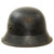 Original German WWII M34 Square Dip NSDAP Double Decal Civic Police Steel Helmet with Cloth Liner & Chinstrap - Ordnungspolizei Original Items