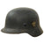 Original German WWII Beaded M40 NSDAP Double Decal Civic Police Steel Helmet with Liner and Chinstrap - ET66 Original Items