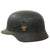 Original German WWII Beaded M40 NSDAP Double Decal Civic Police Steel Helmet with Liner and Chinstrap - ET66 Original Items