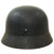 Original German WWII Beaded M40 NSDAP Double Decal Civic Police Steel Helmet with Liner and Chinstrap - ET66 Original Items
