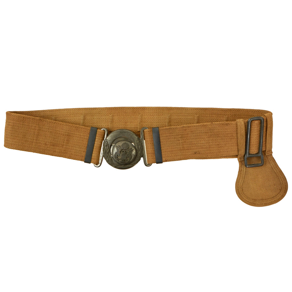 Original WWI Scarce U.S. Army Model 1910 Officer’s Garrison Belt by Mills with Saber Chape - Dated May 1917 Original Items