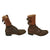 Original U.S. WWII Named M1943 Double Buckle Combat Service Boots - Matched Size 8½ B Original Items