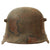 Original Imperial German WWI M16 Turtle Camouflage Painted Stahlhelm with Likely Mustard Gas Exposed Liner & Chinstrap - ET64 Original Items