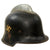 Original German Pre-WWII M34 Square Dip Early Style Fire Police Helmet with Double Decals - Size 58 Original Items