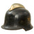 Original German WWII M34 Square Dip Fire Protection Police Helmet with Double Decals & Comb - Feuerwehr Original Items