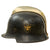 Original German WWII M34 Square Dip Fire Protection Police Helmet with Double Decals & Comb - Feuerwehr Original Items