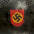 Original German WWII M34 Square Dip Fire Protection Police Helmet with Double Decals & Comb - Feuerwehr Original Items
