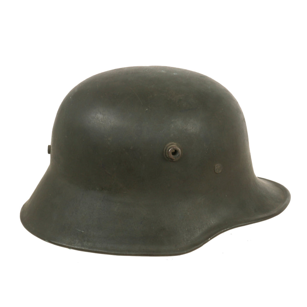 Original Imperial German WWI M1918 Stahlhelm with Liner & Incredibly Scarce Model 1918 Chinstrap - Stamped ET64 Original Items