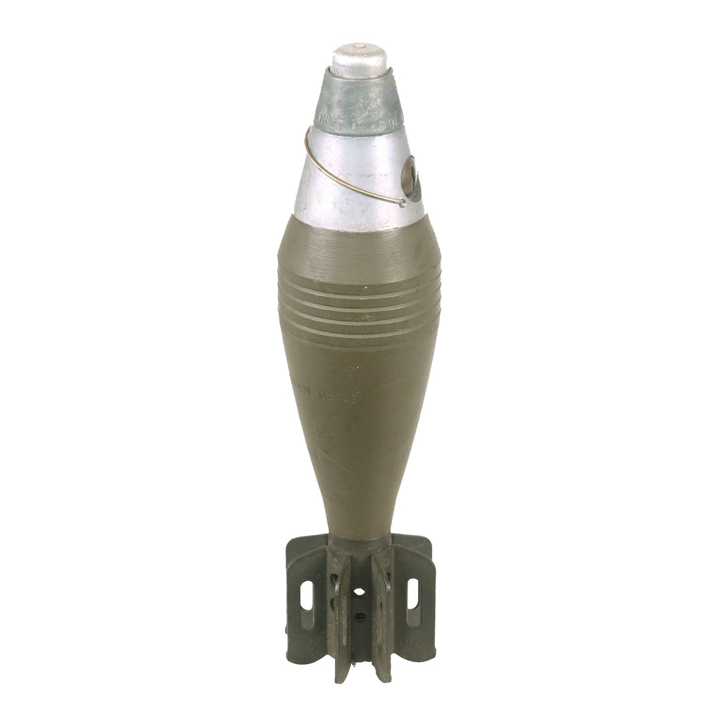 Original U.S. Korean War M49A2 60mm Deactivated Mortar Round Dated 1954 with 1953 Dated M52 Fuse Original Items