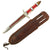 Original U.S. WWII Custom Fighting Knife with Japanese Fuze Pommel & Blade made from M-1905 Bayonet with Leather Scabbard Original Items