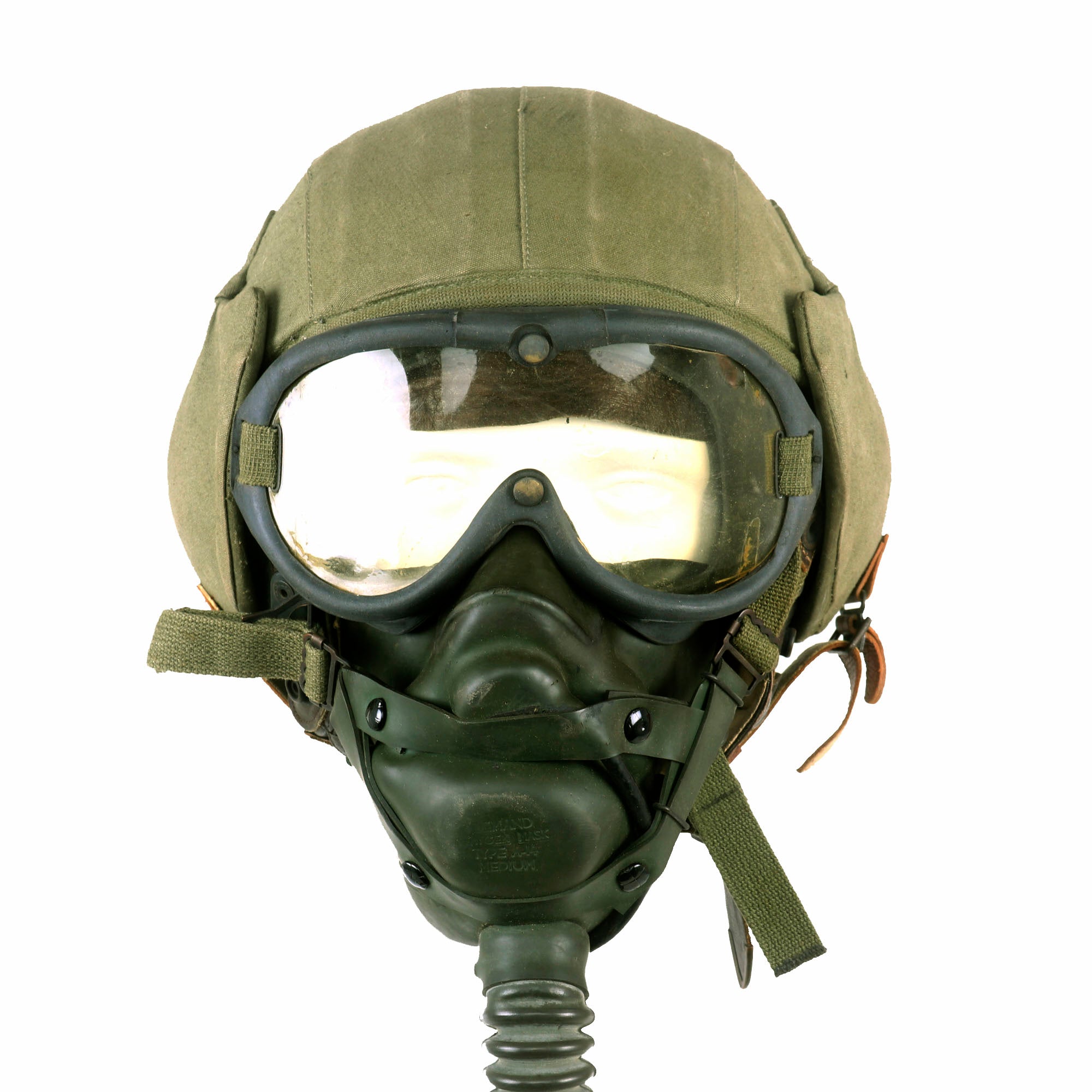 Original U.S. WWII Army Air Force Aviator Flight Helmet Set - M4A2